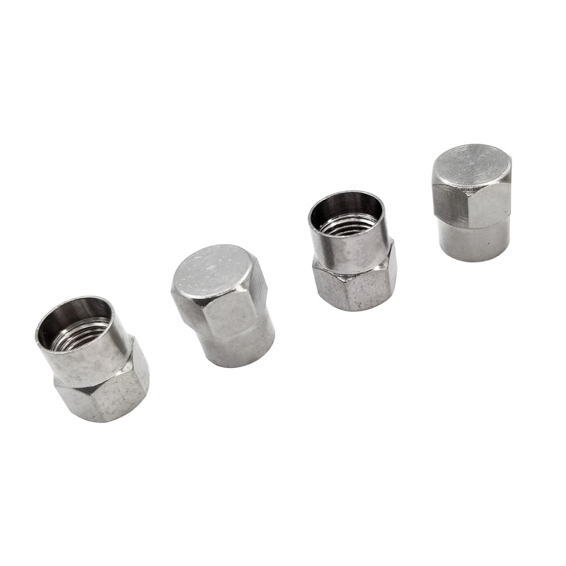 HIGHLINE WARREN LLC, Tru-Flate Chrome 60 psi Tire Valve Cap 4 pk