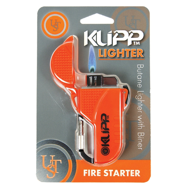 AMERICAN OUTDOOR BRANDS SALES COMPA, UST Brands Klipp Zinc Die Cast Orange Windproof Butane Lighter 3 L in. 0.04 oz. Capacité