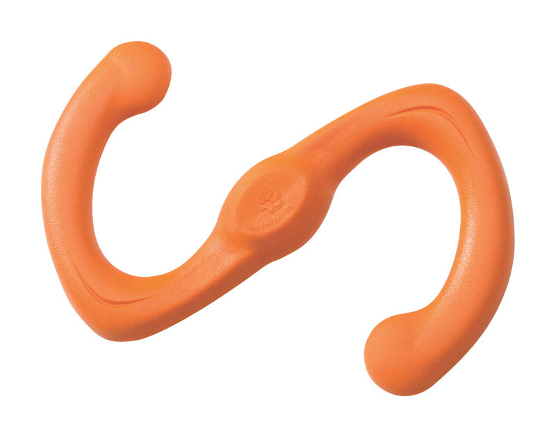 Patte d'oie, West Paw Zogoflex Orange Bumi Jouet de traction pour chien en caoutchouc synthétique Large