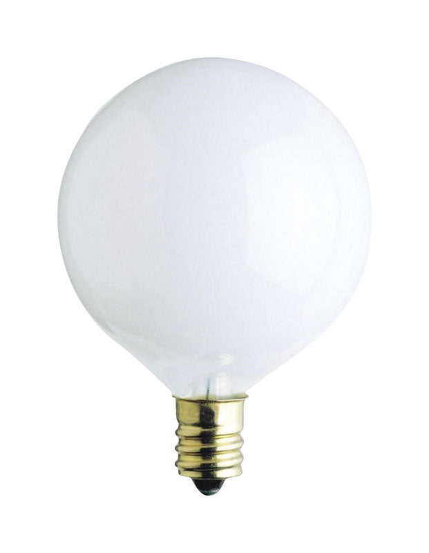 ACE TRADING - WESTINGHOUSE BULBS 3, Westinghouse 25 W G16.5 Globe Ampoule Incandescente E12 (Candelabra) Blanc 2 pk