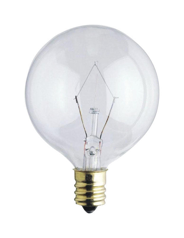 ACE TRADING - WESTINGHOUSE BULBS 3, Westinghouse 25 W G16.5 Globe Incandescent E12 (Candelabra) Blanc Chaud 2 pk