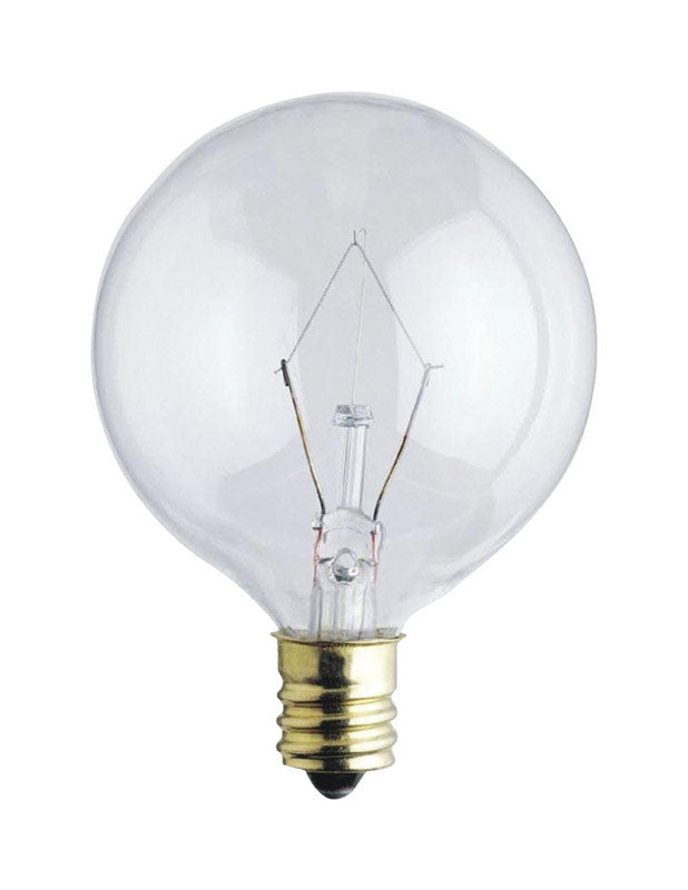 ACE TRADING - WESTINGHOUSE BULBS 3, Westinghouse 40 W G16.5 Globe Incandescent E12 (Candelabra) Blanc Chaud 2 pk