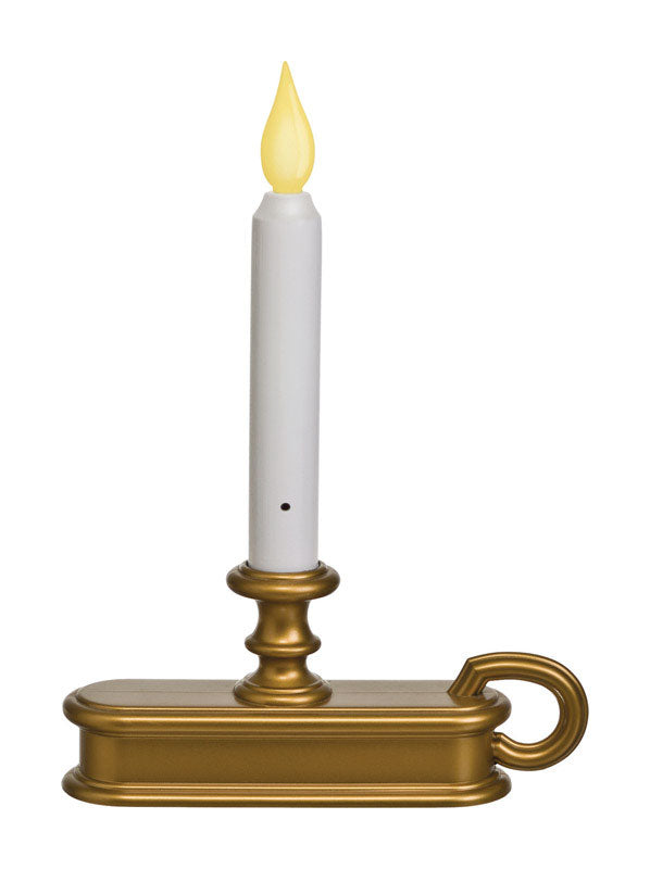 XODUS INNOVATIONS LLC, Xodus Innovations Antique Brass None Scent Traditional Window LED Candles Holiday Candles 9 in. H